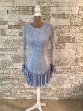 Angel Biba | Dresses | Angel Biba White Ivory Lace Dress Zipper Back Lined  Long Sleeve Mock Neck 8 | Poshmark